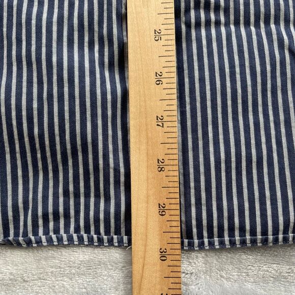 Hugo Boss Dress Shirt Men 16 34/35 Navy Gray Stripe 100% Cotton Enzo Regular Fit - Picture 8 of 16